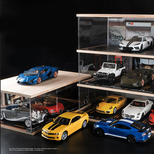 Bán Chạy Hộp Chống Bụi Acrylic Bằng Gỗ Tinh Tế Trưng Bày Ô Tô Mô Phỏng Bãi Đậu Xe Mô Phỏng 1:18 - Product Image 4