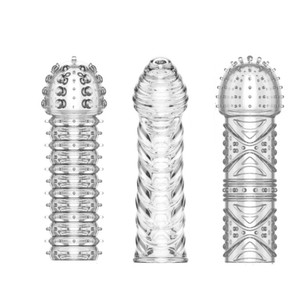 Giocattolo di cristallo amore Sexy drago pene ingrandimento preservativi Extender per gli uomini manica del pene - Product Image 6