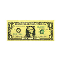 Ensemble de billets de banque promotionnels en feuille d'or en dollars américains, billets de banque commémoratifs pour collectionneurs, collection de pièces de monnaie et de devises