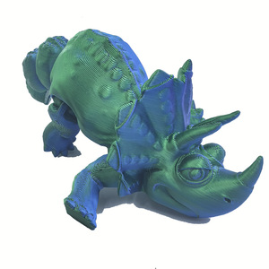 Figurine de dinosaure T-Rex tout-en-un imprimée en 3D avec articulations mobiles, jouet original et original. - Product Image 3