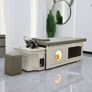 Cama <span class=keywords><strong>de</strong></span> Masaje Tailandés para Salón, Lavacabezas con Terapia <span class=keywords><strong>de</strong></span> Agua para Spa Capilar - Product Image 1