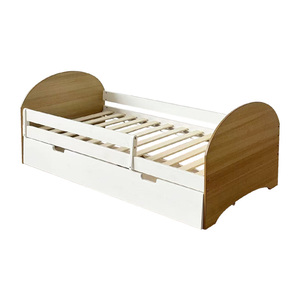 Letto singolo Montessori per bambini con sponda di sicurezza, in legno, con cassetto contenitore per bambine - Product Image 6