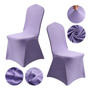 Housse de chaise de Noël en spandex blanc de qualité supérieure, housses extensibles pour chaises de banquet - Product Image 4