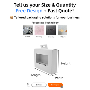 Tùy chỉnh màu sắc và kích thước cardpaper hộp cửa sổ với móc và cố định khay bên trong cho siêu thị hiển thị bao bì - Product Image 5