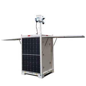 Unidad de CCTV Móvil con Energía Solar, Cuatro Paneles <span class=keywords><strong>Solares</strong></span> de 350W, Baterías de 9600Wh, Mástil de 6m para Seguridad Temporal en Exteriores - Product Image 3