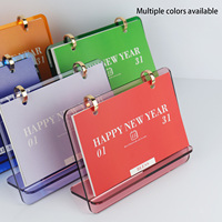 Calendrier de bureau en acrylique, nouveaux petits ornements, style créatif haut de gamme, minimaliste, moderne, recyclable, en pâte chimique, commande personnalisée