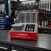 Nettoyeur et testeur d'injecteurs de carburant GDI LAUNCH CNC-801, machine de nettoyage ultrasonique pour injecteurs 6 cylindres pour véhicules à essence EFI SFI