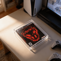 Boîtier de présentation pour jeux vidéo en acrylique transparent épais et anti-rayures, design classique fait main, pour stockage de disques Nintendo DS GBM