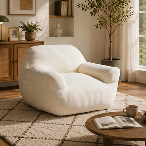 Sofá Puff Cómodo de Una Plaza, Sofá Puff Gigante Moderno de Espuma Viscoelástica con Funda de Tela para Uso en Hoteles y Villas - Product Image 1