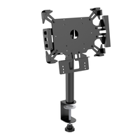 Support de bureau universel en métal pour ordinateur portable, rotation à 60 degrés, avec supports de batterie externe à l'arrière pour iPad de 7 à 13 pouces