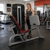 Presse à jambes assise à cadre en acier robuste avec pile de poids, équipement de musculation professionnel pour salle de sport, sélection de charge par broche