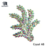 Applique en strass de cristal faite à la main, écologique, sans nickel, à coudre, accessoire DIY pour coiffes, sacs, chaussures, vêtements, robes de mariée