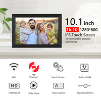 Bingkai foto Digital WiFi, bingkai foto Digital 10 inci 1280*800 IPS HD layar sentuh elektronik Bingkai Foto 32 GB rotasi otomatis