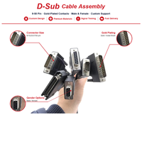 Câble personnalisé DB9 DB15 DB25 DB37 D-Sub avec gaine en PVC, faisceau de câblage pour contrôleur industriel, équipement de communication PLC