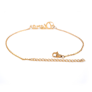 अनुकूलित स्टेनलेस स्टील 18K सोना मढ़वाया व्यक्तिगत पायल - Product Image 3