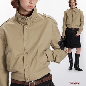 Blouson court en satin ample pour femmes, nouvelle mode printemps-automne, style Y2K, pour filles, manteaux et hauts, blouson bomber en satin - Product Image 3