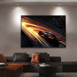 Voiture de sport de luxe moderne lumière LED peinture course Supercar affiches et impressions photos d'art mural pour la décoration de bureau à domicile - Product Image 6