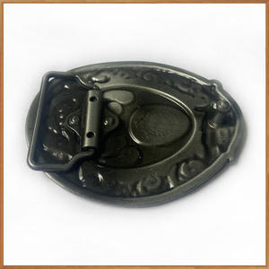 Hebilla de cinturón de pata de oso pintada decorativa hebilla chapada ornamental de plata antigua occidental para cinturón de cuero - Product Image 4