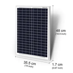 Dokio 12V 20W Small Solar Panel China 480x350x17mm Size 18V Solar Charge Polycrystalline Silicon Solar panel