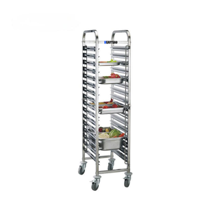 Heavybao 15-Tier Stainless Steel Baking Rack Trolley 1/1 GN Food <strong>Pan</strong> <strong>Holder</strong> for Hotels and Restaurants - Product Image 1