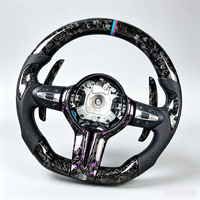 Volant sport en cuir violet et fibre de carbone forgée pour BMW X1 X2 X3 X4 X5 X6 F10 F11 F20 F30 F32 F36 F44 F13 F15 F85 F23
