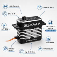Servomoteur XQ-POWER XQS8020D 8.4V avec mécanisme de chute, engrenage en acier inoxydable 22KG, boîtier en aluminium CNC, sans noyau, étanche, pour RC