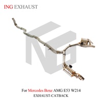 ING pour Mercedes Benz AMG E53 W214 2024+ Échappement Catback Valvetronic en Acier Inoxydable avec Valve Pièces de Performance Auto