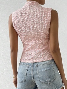 Tela Jacquard Floral 3D de nicho con patrón levantado texturizado diseño detallado en relieve para hacer Chaleco de mujer chaqueta abrigo mono - Product Image 3