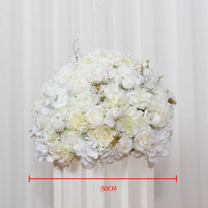 Bouquet de fleurs en soie fait main, directement de l'usine, boule de fleurs de gypsophile, centre de table romantique pour mariage et Noël - Product Image 6