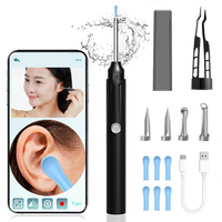 Caméra d'examen auriculaire HD 1080P en gros avec otoscope autonome 3,5 mm 6 LED rechargeable par USB, OEM disponible