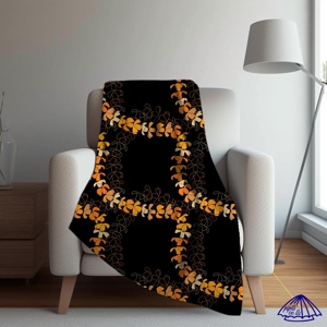 Tropical Hawaii Minky Blanket Seamless Designs Puakenikeni Pikake Lei Curve Lei Flower Hawaiian <strong>Throws</strong> Blankets <strong>for</strong> <strong>Bed</strong> - Product Image 3
