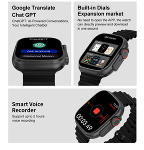 Reloj Inteligente con Pantalla AMOLED HD Cuadrada de 2.04 Pulgadas, Monitoreo de Salud, Frecuencia Cardíaca, Modo Multi-Deporte, Brújula, Función NFC, Resistente al Agua - Product Image 4
