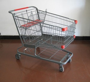 체인 슈퍼마켓 MOQ 100 PCS 용 대형 250L 쇼핑 푸시 카트 - Product Image 2