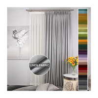 Rideaux brodés colorés pour salon, design hôtelier, économiques, avec cantonnières, occultants, 100% coton, certifiés OEKO-TEX, luxe