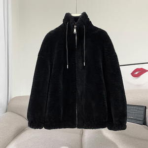 Vendita calda da donna cappotti invernali in lana di agnello per ragazze - Product Image 3