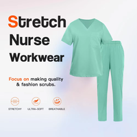 Blouse chirurgicale médicale, vêtements de travail sur mesure, uniforme homme et femme à manches courtes, vêtements médicaux en polyester