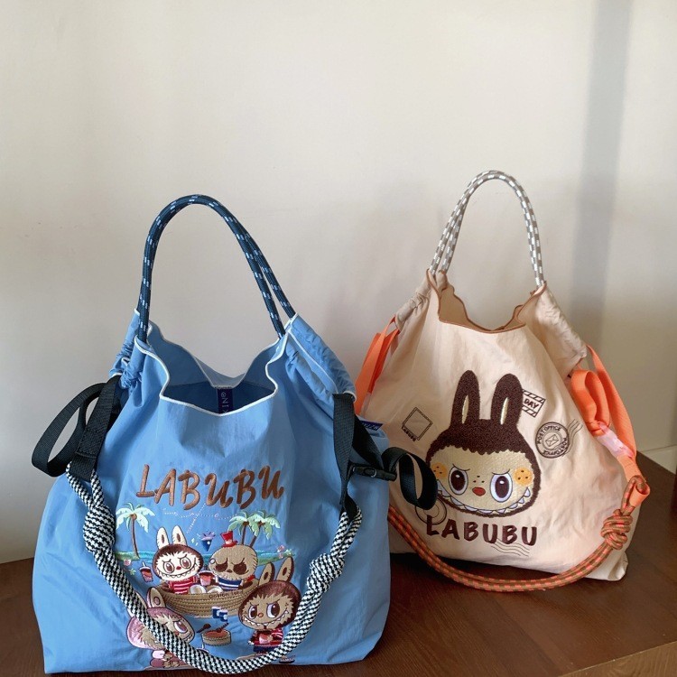 Bubu Bag Japanese Style Cute Embroidery Tote Bag Waterproof