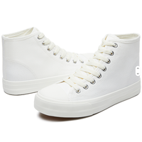 Chaussures en toile noires à prix bas personnalisées, tendance, à la mode, à tige haute, dernier design, pour femmes