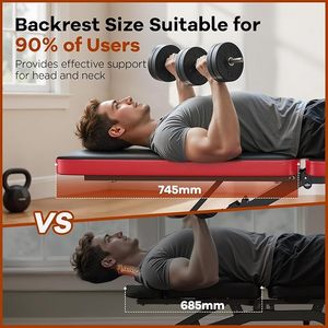 <span class=keywords><strong>Banc</strong></span> de <span class=keywords><strong>musculation</strong></span> de base Besster pour salle de sport à domicile, 8 positions de dossier réglables, capacité de charge de 660 lb, pliable et compact - Product Image 4