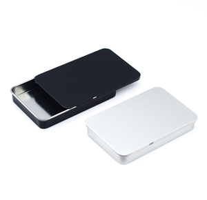 Scatola in Latta Nera Opaca Personalizzata a Prova di Bambino con Cassetto Scorrevole, Contenitore Anti-Odore per Alimenti con Logo Personalizzato per Erbe - Product Image 3
