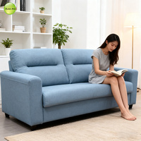 Reddeboo sofá cama extraíble de tela azul moderno ahorra espacio sala de estar muebles de dormitorio sofá cama futón plegable con colchón 2701