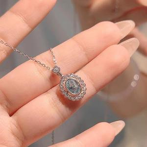 Collar con Colgante de Plata de Ley S925, Diseño de Perla Orbital Morada Taro, Cadena para Clavícula de Alto Brillo, Diseño de Planeta Nicho - Product Image 4