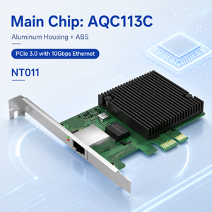 การ์ดเครือข่าย PCIe 3.0 X1 10G อีเธอร์เน็ต AQC113C RJ45 อะแดปเตอร์ 10Gbps NIC สำหรับเดสก์ท็อปเซิร์ฟเวอร์เวิร์กสเตชันโปรไฟล์ต่ำ - Product Image 4