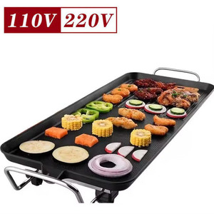 110V 220V <b>Gauge</b> Household Multifunctional 1350W Electric Oven Mechanical Control Smokeless Non-stick Baking Tray Barbecue - Product Image 2