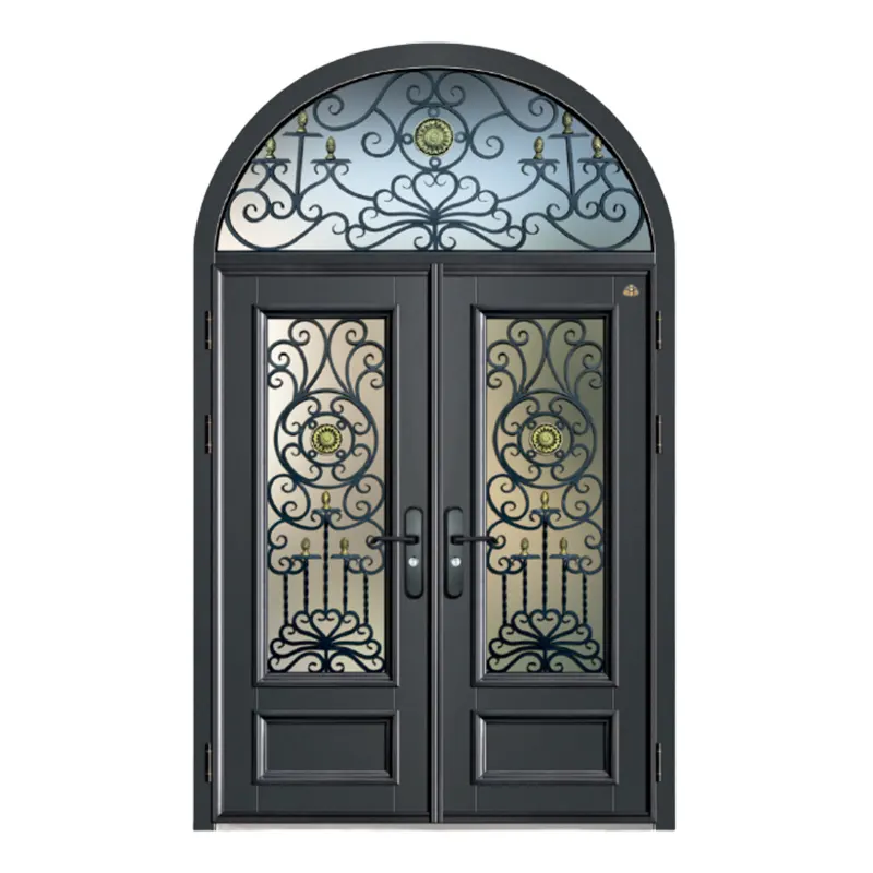 玄関ドア錬鉄製フレンチドア錬鉄製ドア