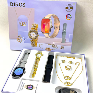 D15 Gs <span class=keywords><strong>Montre</strong></span> Connectée 2025 pour <span class=keywords><strong>Femme</strong></span>, Luxe A58 Plus Smartwatch, Ensemble de Montres Connectées 7 en 1 - Product Image 1