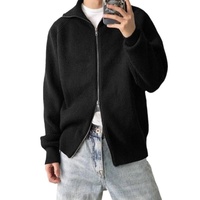 ODM – Manteau pull zippé élégant pour homme avec col montant, manches longues et tissu doux et chaud, idéal pour superposition décontractée et port intérieur