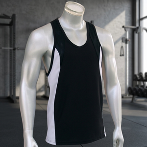 Contrasting Athletic <b>Running</b> <b>Singlet</b> Moisture Wicking Coolplus Knitted Mesh Tank Top 100% Polyester for Marathon Training Sports - Product Image 3