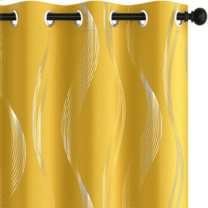 Moderno nordico giallo geometrico stampato tenda oscurante panno <span class=keywords><strong>soggiorno</strong></span> camera da letto <span class=keywords><strong>tende</strong></span> per finestre in poliestere - Product Image 2