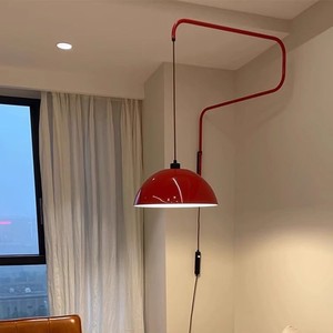 Rocker Arm <b>Wall</b> Lamp Iron Shade Led E27 Switch Control For Living Room Bedroom Nordic Style - Product Image 2